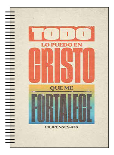 Cuaderno Tapa Dura A5 Rayado Con Texto Bíblico Mod. 005