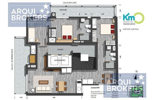 Imagen 12 de 30 de Apartamento De 2 Dormitorios En Venta En Centro Equipada Y Amoblada, Con Parrillero