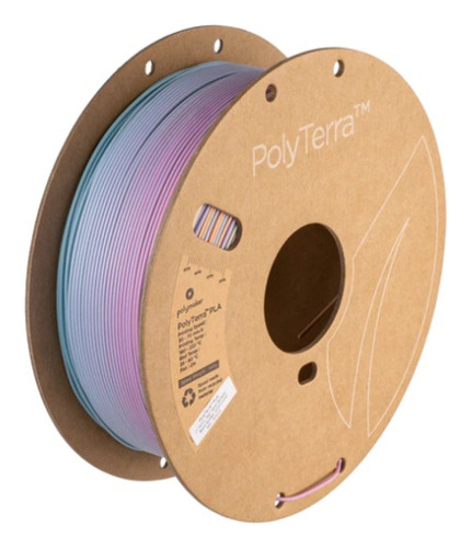 Filamento Polyterra Pla Polymaker, 1.75mm - 1kg Color Pastel Rainbow