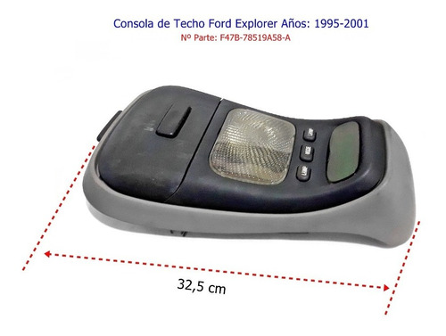 Consola Superior De Techo Ford Explorer Años: 1995-2001