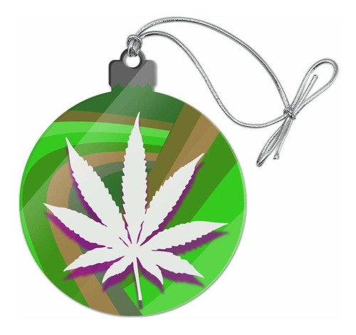 Hoja Marihuana Pot Weed Psychedelic Acrilico Arbol Navidad