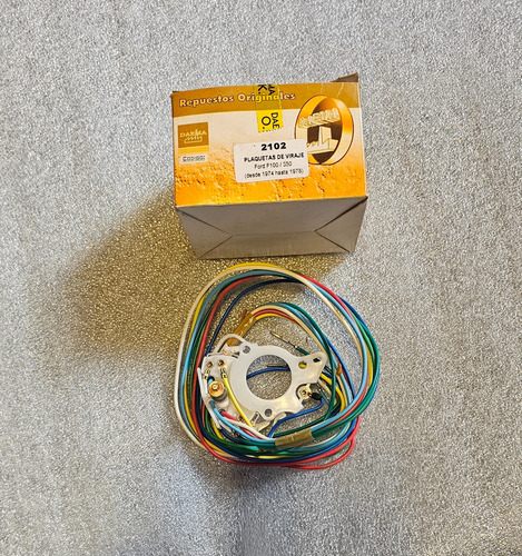 Plaqueta Luz De Giro 7 Conectores F100 Año 74/78 Sin Giño.