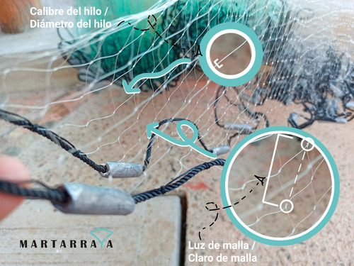Atarraya Tarraya Red De Pesca 1 Pulgada Camaronera