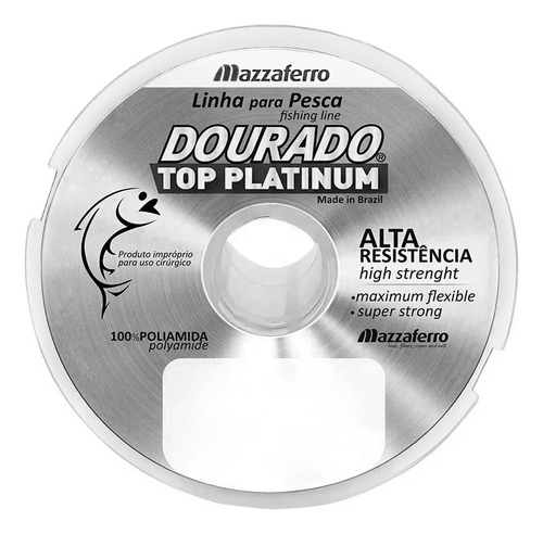 Linha Dourado Top Platinum 0,40mm 35,3 Lbs 100m - Mazzaferro