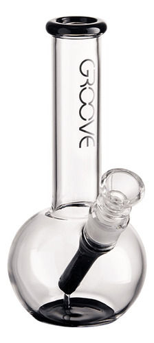 Groove® Round Tube 7 Boroglass Bong Prime Black Asscents