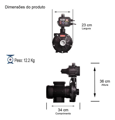 Sistema De Pressurização T-press Tpc-58 Th-16 P 1,0 Cv 110v