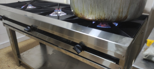 Cocina Industrial 3 Hornillas En Acero Inoxidable..