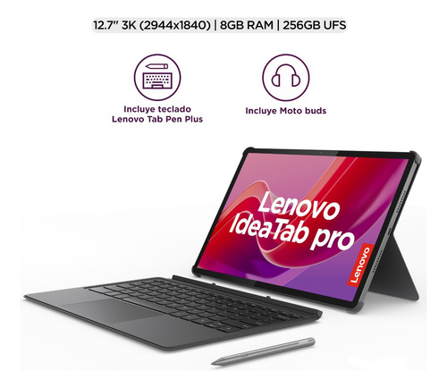 Lenovo Tab Pro 8gb+256gb Kb+pen Gris