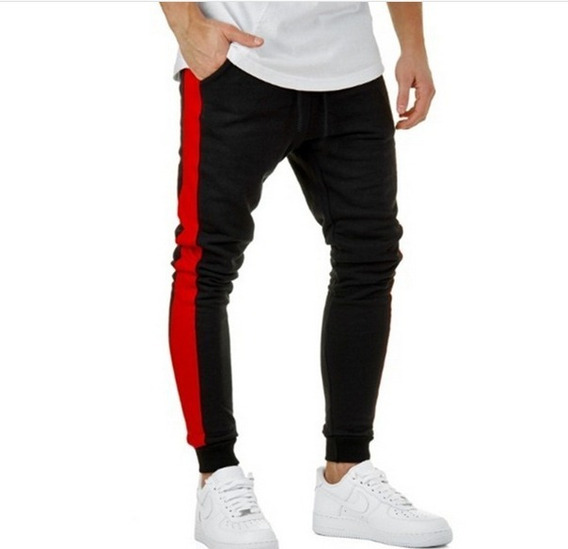 calça de moletom masculina vermelha