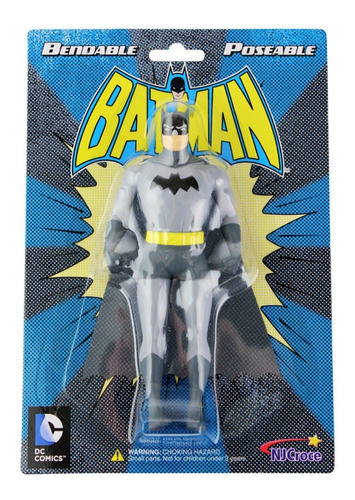 Figura Dc Batman Gris Flexible Coleccion Nj Croce La Plata.