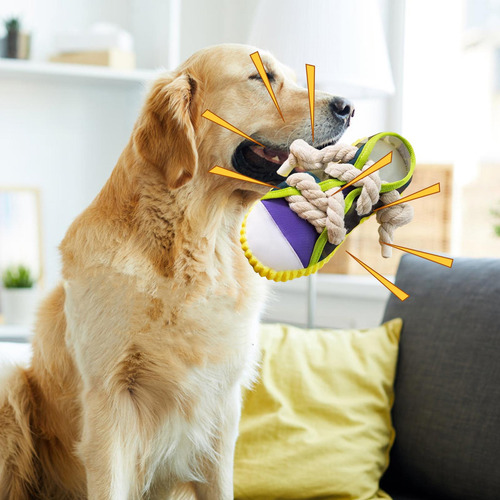 Perro Bite Tug Juguete Squeaky Borde De Zapato Amarillo
