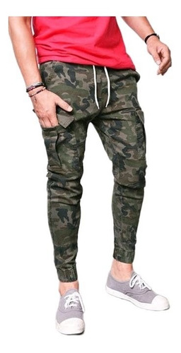 Pantalón Cargo Camuflajeado Para Caballero