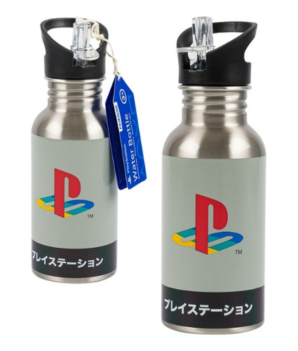 Botella De Agua Playstation Paladone De Acero Inoxidable    