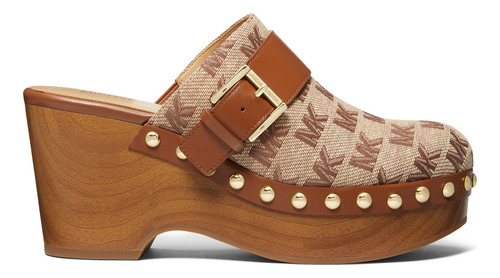 Michael Kors Zuecos Rye Clog Con Plataforma Mujer Talla 24