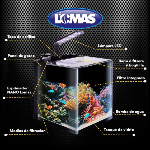 Imagen 5 de 7 de Acuario Marino Equipado Chico Para Peces Agua Salada 18 Lts