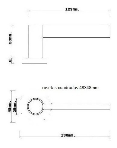 Imagen 4 de 6 de Manija Doble Balancin Aqua Quadra 42294i Bronce Color Inox