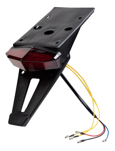 Tapa Barro Moto Porta Patente Luz Led Freno E Intermitente