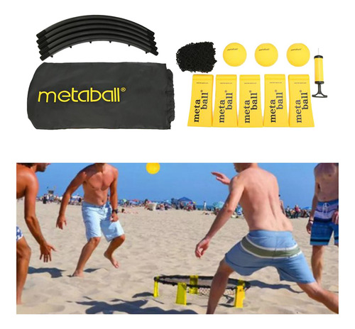 Spike Volleyball Battle Ball En La Red En Un Parque, Playa,