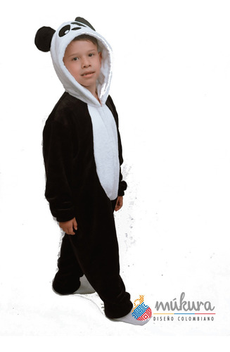 Pijama Térmica Enteriza Panda Niños Talla 8 A 14 Kigurumi