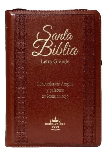 Biblia Rv60 Letra Grande Concordancia C/cierre Índice Cafe