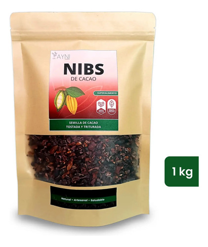 Nibs De Cacao 100% Orgánic 1 Kg - g a $62