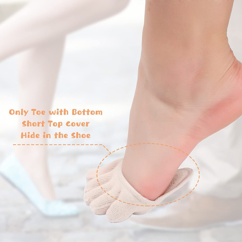 6 Pares De Calcetines Invisibles For Los Dedos De Los Pies,