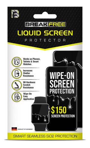 Break Free Protector De Pantalla De Vidrio Liquido Con Cober