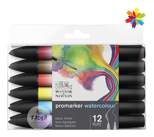 Winsor & Newton Promarker Marcadores Acuarelables X 12