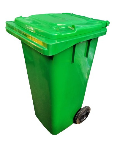 Basurero Contenedor De Residuos Con Ruedas De 120 Litros Color Verde
