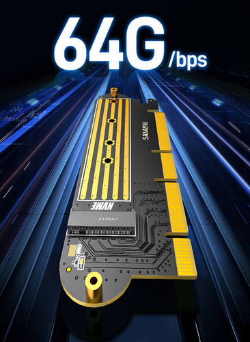 Adaptador Pci-e A M.2 Nvme M.2 64gbps Pci-e X16 4 X8