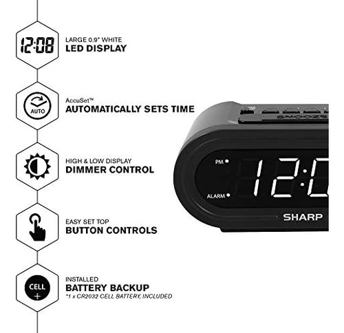 Alarma Sharp Con Accuset - Reloj Inteligente Automático, Nun