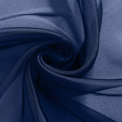 Cortinas Semitransparentes Azul Oscuro Para Sala De Estar, 2