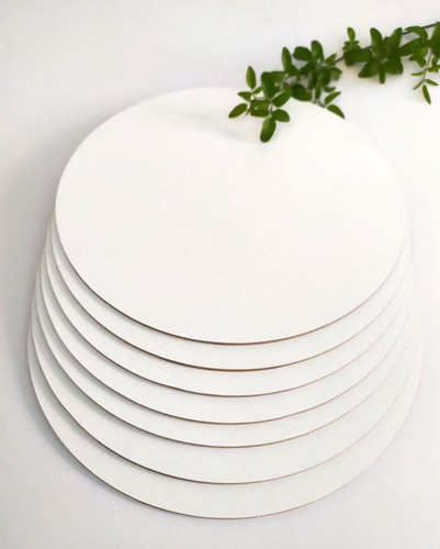 60 Bases Torta Surtidas 22cm X20 Unidades, 24cm X40 Unidades Blanco
