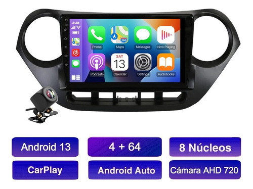 Estéreo Hyundai I10 4+64 Carplay Android Auto De 8 Núcleos