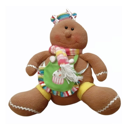 Muñeco Galleta De Jengibre Navideño 25 Cm Amoamisjuguetes