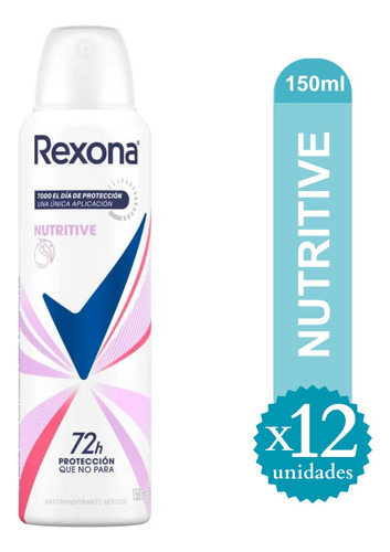 Pack Desodorante Rexona Women Nutritive 150ml X12 Unid - Ma