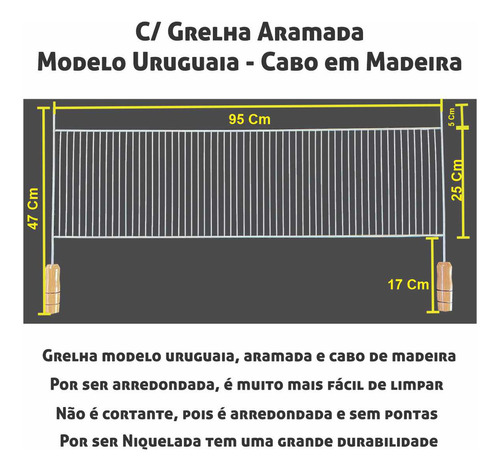 Churrasqueira Inox Para Assar Espetinhos Grande 1 Metro De Largura 1.8m De Altura 25cm De Profundidade Marca Chiquim