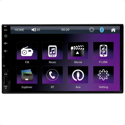 Multimidia Mp5  Adak 7'' 2 Din S/tv Espelhamento Cabo