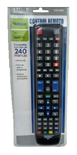 Control Remoto Para Tv Smart Universal Radox