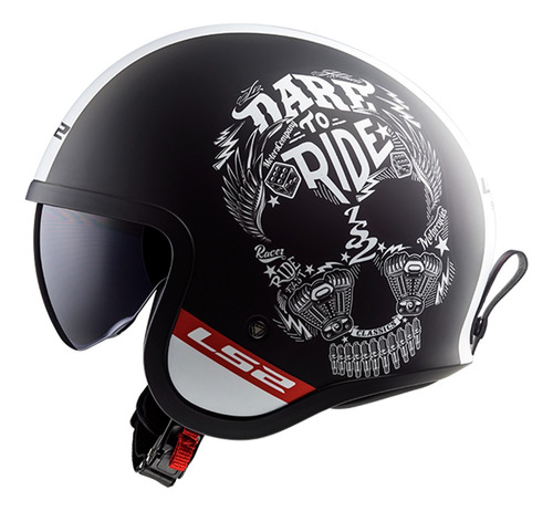 Casco Abierto Ls2 Spitfire Inky  Ngo/mate/bco Of599