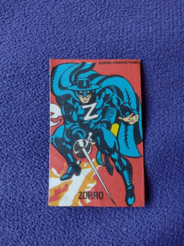Figurita Stickers Del Zorro Venían En Chocolates Año 1983