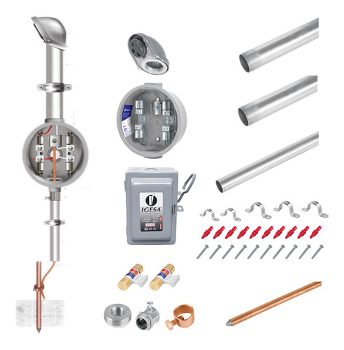 Kit Acometida Mufa Cfe De 3m 127v Con Interruptor Seguridad