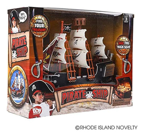 Rhode Island Novedad Barco Pirata De 10 Pulgadas, Uno Por Pe