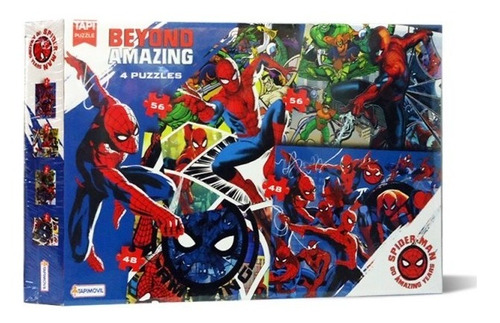 Rompecabezas Infantil Spiderman Puzzle 4 En 1 Tapimovil