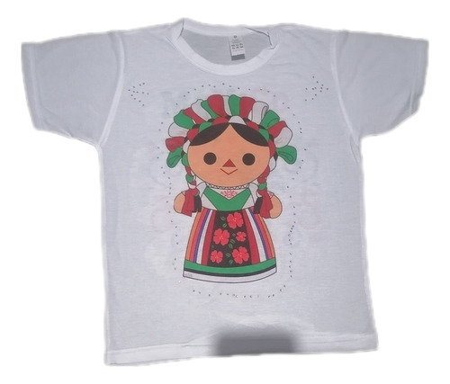 Playera Lele Mexicana Infantil Personalizada Con Nombre 