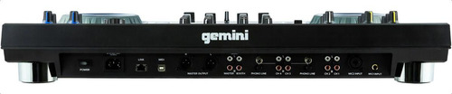 Controlador Dj Independiente Con 2 Decks Gemini Sdj-4000 Color Negro