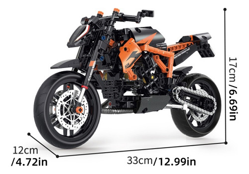 Conjunto Técnico De Construção De Motocicletas Creative Moc