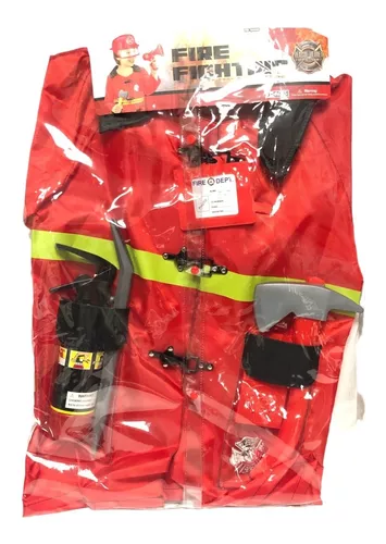 Set De Bombero Con Casco Juego Para Niños