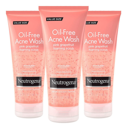 Neutrogena Lavado De Cara De Acné De Pomelo Rosa Sin Aceit.