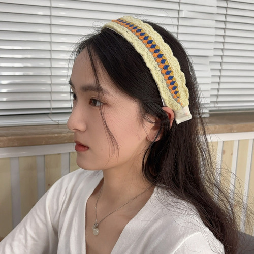 Diadema Tejida Con Velcro Para El Acabado Del Cabello, Diade